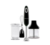 Smeg HBF03BLEU Frullatore a immersione colore Nero, con accessori inclusi, Caraf