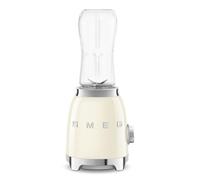 Smeg, Frullatore Compatto PBF00CREU, 2 Livelli di Velocità, Sicurezza Blocco Motore, 1 Bottiglia da 600 ml in Dotazione, Base Antiscivolo, Avvolgicavo Integrato, 300W, Panna