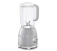Smeg, Frullatore da Tavolo BLF01SVEU 1,5 L, 4 Livelli di Velocità, 3 Funzioni Smoothie, Pulse e Tritaghiaccio, Blocco Motore e Tappo Dosatore, Base Antiscivolo, Avvolgicavo Integrato, 800W, Silver