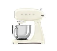 Smeg, Impastatrice Planetaria Full Color SMF05CREU, 10 Livelli di Velocità, Funzione Smooth Start e Steady Mix, Ciotola da 4,8 L, Blocco Motore, 3 Fruste e Gancio Impastatore, 800 W, Panna