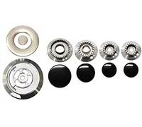 Smeg - Kit 5 bruciatori completi di piattelli spartifiamma 4 fuochi + tripla corona per cucina piano cottura 5 fuochi - Made in Italy - SM13 - Prodotto originale