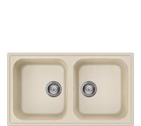 Smeg Lavello due vasche LZ862AV2 finitura avena da 86 cm