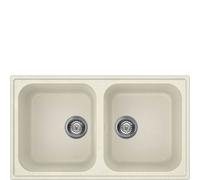 Smeg Lavello due vasche LZ862P finitura panna da 86 cm