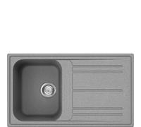 Smeg Lavello una vasca con gocciolatoio LZ861CT finitura cemento da 86 cm