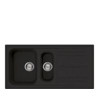 Smeg Lavello una vasca con vaschetta e gocciolatoio LZ102A2 finitura antracite da 100 cm