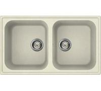 Smeg Lavello sintetico da incasso LZ862P, panna, 86 cm. Serie Rigae