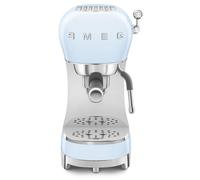 Smeg, Macchina da Caffè Espresso Manuale ECF02PBEU, Sistema Thermoblock, Lancia a Vapore, 4 Funzioni Espresso, Vassoio Removibile, Portafiltro, Serbatoio Acqua 1 L, Dimensioni Compatte, 1350W, Azzurro