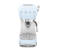 Smeg, Macchina da Caffè Espresso Manuale ECF02PBEU, Sistema Thermoblock, Lancia a Vapore, 4 Funzioni Espresso, Vassoio Removibile, Portafiltro, Serbatoio Acqua 1 L, Dimensioni Compatte, 1350W, Azzurro