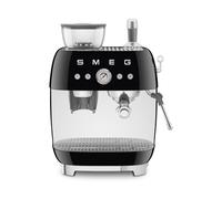 Smeg Macchina da Caffè Espresso Manuale con macinacaffè integrato 50's Style – Nero LUCIDO – EGF03BLEU