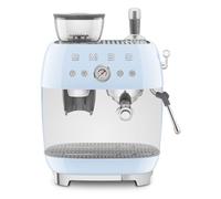 Smeg, Macchina da Caffè Espresso Manuale EGF03PBEU, con Macinacaffè Integrato, Thermoblock, 4 Livelli di Temperatura, Lancia a Vapore e Manometro, Serbatoio da 1 L, Dimensioni Compatte, 1350W, Azzurro