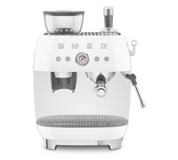 Smeg, Macchina da Caffè Espresso Manuale EGF03WHEU, con Macinacaffè Integrato, Thermoblock, 4 Livelli di Temperatura, Lancia a Vapore e Manometro, Serbatoio da 1 L, Dimensioni Compatte, 1350W, Bianco