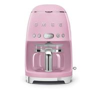 Smeg, Macchina da Caffè Filtro DCF02PKEU, Funzione Aroma e Autostart, Caraffa in Vetro Fino a 12 Tazze, 2 Livelli di Intensità, Modalità Keep Warm, 1050W, Rosa