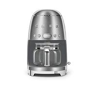 Smeg, Macchina da Caffè Filtro DCF02SSEU, Funzione Aroma e Autostart, Caraffa in Vetro Fino a 12 Tazze, 2 Livelli di Intensità, Modalità Keep Warm, 1050W, Acciaio