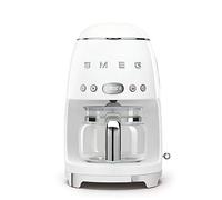 Smeg, Macchina da Caffè Filtro DCF02WHEU, Funzione Aroma e Autostart, Caraffa in Vetro Fino a 12 Tazze, 2 Livelli di Intensità, Modalità Keep Warm, 1050W, Bianco