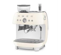 Smeg Macchina da Caffè Espresso Manuale con macinacaffè integrato 50's Style – Panna LUCIDO – EGF03CREU