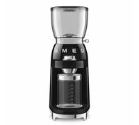 Smeg, Macinacaffè CGF11BLEU, Livello di Macinatura Regolabile, 30 Step di Macinatura, Contenitore Chicchi Caffè da 350g, Quantità di macinatura regolabile, con Sistema Antistatico, 150W, Nero