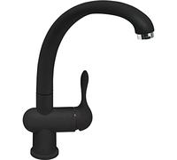 Smeg Miscelatore monocomando- Panna/nero, Canna girevole fino a 360° - Antracite