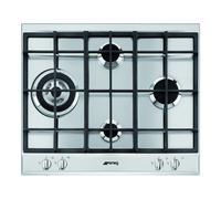Smeg P64XGHUE Incasso Piano cottura a gas Nero, Acciaio inossidabile piano cottura Smeg