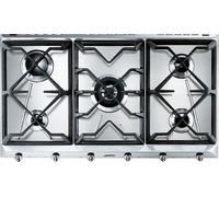 Smeg Universal SRV596GH5 piano cottura Acciaio inox Superficie piana 90 cm Gas 5 Fornello(i)