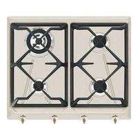 Smeg Piano cottura a gas 60cm 4 fornelli Avena da incasso con bruciatore wok 7800W