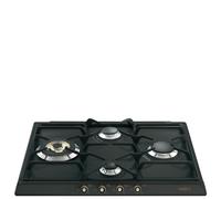 Smeg Piano cottura a gas SR764AO finitura antracite e ottone da 60 cm