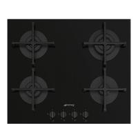 Smeg Piano Cottura Incasso Gas 4 Zone Filo 60cm Nero Pv264b