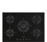 SMEG PIANO COTTURA INCASSO GAS 5 ZONE FILO 70/75CM NERO PV275B NEW