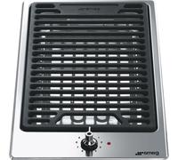 Smeg S Barbecue domino PGF30B in acciaio inox da 30 cm