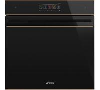 Smeg S Forno pirolitico combinato vapore Galileo Pyro steam SOP6606WS2PNR finitura vetro nero e rame da 60 cm