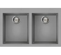 Smeg S Lavello due vasche VZ3434CT finitura cemento da 79x50 cm - Sopratop