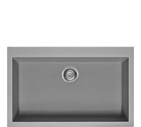 Smeg S Lavello una vasca VZ79CT finitura cemento da 79x50 cm - Sopratop