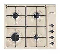 SMEG S64SAV2 PIANO COTTURA GAS, 4 zone di cotura, dimensioni: L 58,5 cm, P 50 piano in Smaltato, Avena