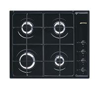 Smeg S64SN piano cottura Nero Da incasso 60 cm Gas 4 Fornello(i)