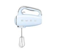Smeg, Sbattitore Elettrico HMF01PBEU, 9 Livelli di Velocità, Funzione Turbo, Sistema di Avvio Smooth Start, 4 Fruste, 2 Ganci Impastatori e Avvolgicavo in Dotazione, 250W, Azzurro