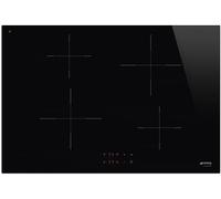 SMEG SI2741D PIANO COTTURA A INDUZIONE, 4 zone di cotura, dimensioni: L 75 cm, P 51 piano in Vetroceramica, Nero