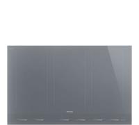 Smeg sim1864ds piano cottura induzione 80 cm estetica linea, colore silver, 3 multizone di cottura