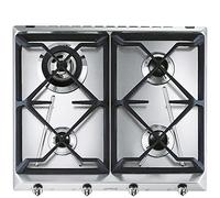 Smeg SRV564GH3 piano cottura Acciaio inox Da incasso 60 cm Gas 4 Fornello(i)