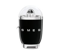 Smeg, Spremiagrumi Elettrico CJF01BLEU, Spremitura a Pressione Manuale, Beccuccio Antigoccia e Cono Universale, Base Antiscivolo, Avvolgicavo Integrato, 70W, Nero