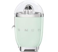 Smeg, Spremiagrumi Elettrico CJF01PGEU, Spremitura a Pressione Manuale, Beccuccio Antigoccia e Cono Universale, Base Antiscivolo, Avvolgicavo Integrato, 70W, Verde Pastello
