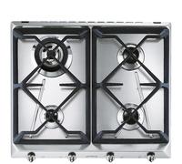 Smeg SRV564GH3 piano cottura Acciaio inox Da incasso 60 cm Gas 4 Fornello(i)