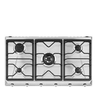 Smeg SRV596O Piano Cottura a Gas 5 Fornelli 89 cm Stainless steel