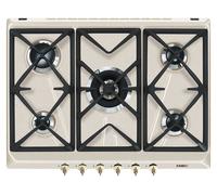 Smeg SRV876AVOGH2 piano cottura Avena Da incasso 75 cm Gas 5 Fornello(i)