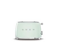 Smeg, Tostapane 2x2 TSF01PGEU, 2 Scomparti per 2 fette, 6 Livelli Doratura, Funzione Riscaldamento, Scongelamento e Bagel, Espulsione Automatica Pane, Cassetto Raccoglibriciole, 950W, Verde Pastello