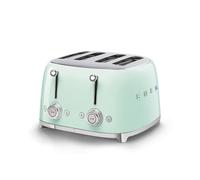 Smeg, Tostapane 4x4 TSF03PGEU, 4 Scomparti da 36mm, 6 Livelli di Doratura, Funzione Riscaldamento, Scongelamento e Bagel, Espulsione Automatica Pane, 2 Cassetti Raccoglibriciole, 2000W, Verde Pastello