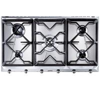 Smeg Universal SRV596GH5 piano cottura Acciaio inox Superficie piana 90 cm Gas 5 Fornello(i)