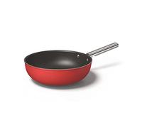 SMEG PADELLA CM 30 ROSSO WOK ALLUM. ANTIADERENTE COOKWARE INDUZIONE 3 2023