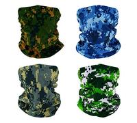 SMEHCF 4 Novità Bandana Senza Cuciture Passamontagna Copriviso Maschera Scudo Ghetta per il Collo Riutilizzabile Traspirante Antipolvere Antivento Unisex Marsh Forest Ocean Digital Camo Camouflage