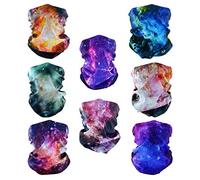 SMEHCF 8 Fascia per Capelli Bandana Passamontagna Mezza Maschera Scudo Testa Sciarpa per Capelli Ghetta per Collo Cappello Multiuso per Donna Uomo Traspirante Riutilizzabile Lavabile Universo Nebulosa