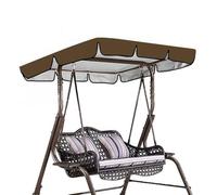SMELEDFCFK 2-3 Posti Copertura Superiore per Dondolo da Giardino, Tettuccio per Dondolo Impermeabile, Copertura per Dondolo Hollywood in Tessuto Oxford(Brown,249x185cm/98x73in)