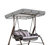 SMELEDFCFK 2-3 Posti Copertura Superiore per Dondolo da Giardino, Tettuccio per Dondolo Impermeabile, Copertura per Dondolo Hollywood in Tessuto Oxford(Grey,190x132cm/75x52in)